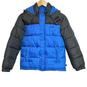 CB Sports Boys Hooded Winter Puffer Coat Blue Size 8 Full Zip